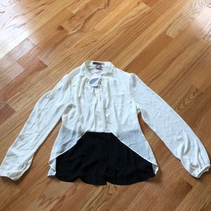 Black and ivory button down